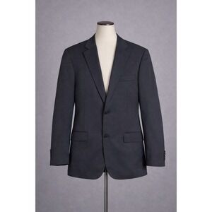 French Connection Blazer‎ Men's 36 Black Two Button Suit Jacket Notch Lapel